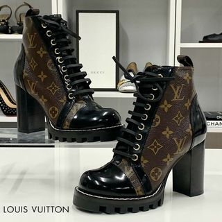 ルイヴィトン(LOUIS VUITTON)の8564 ヴィトン スタートレイルライン モノグラム レザー アンクルブーツ(ブーツ)