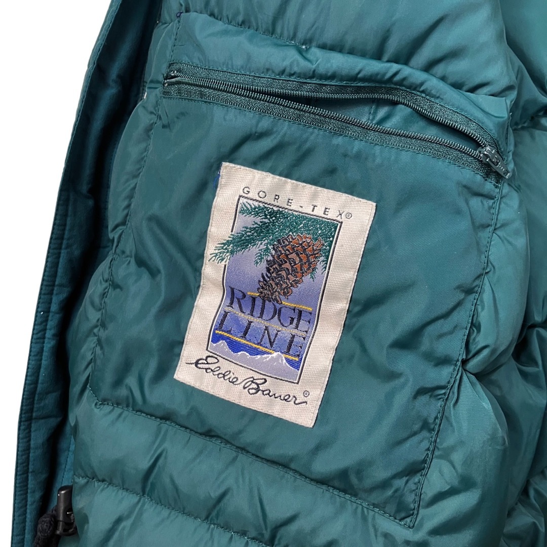 90s 白タグ Eddie Bauer RIDGE LINE ブラックグースダウンジャケット