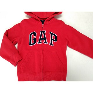 ギャップキッズ(GAP Kids)のGAP KIDS ギャップキッズ 裏起毛パーカー 110cm レッド 赤 フード(ジャケット/上着)