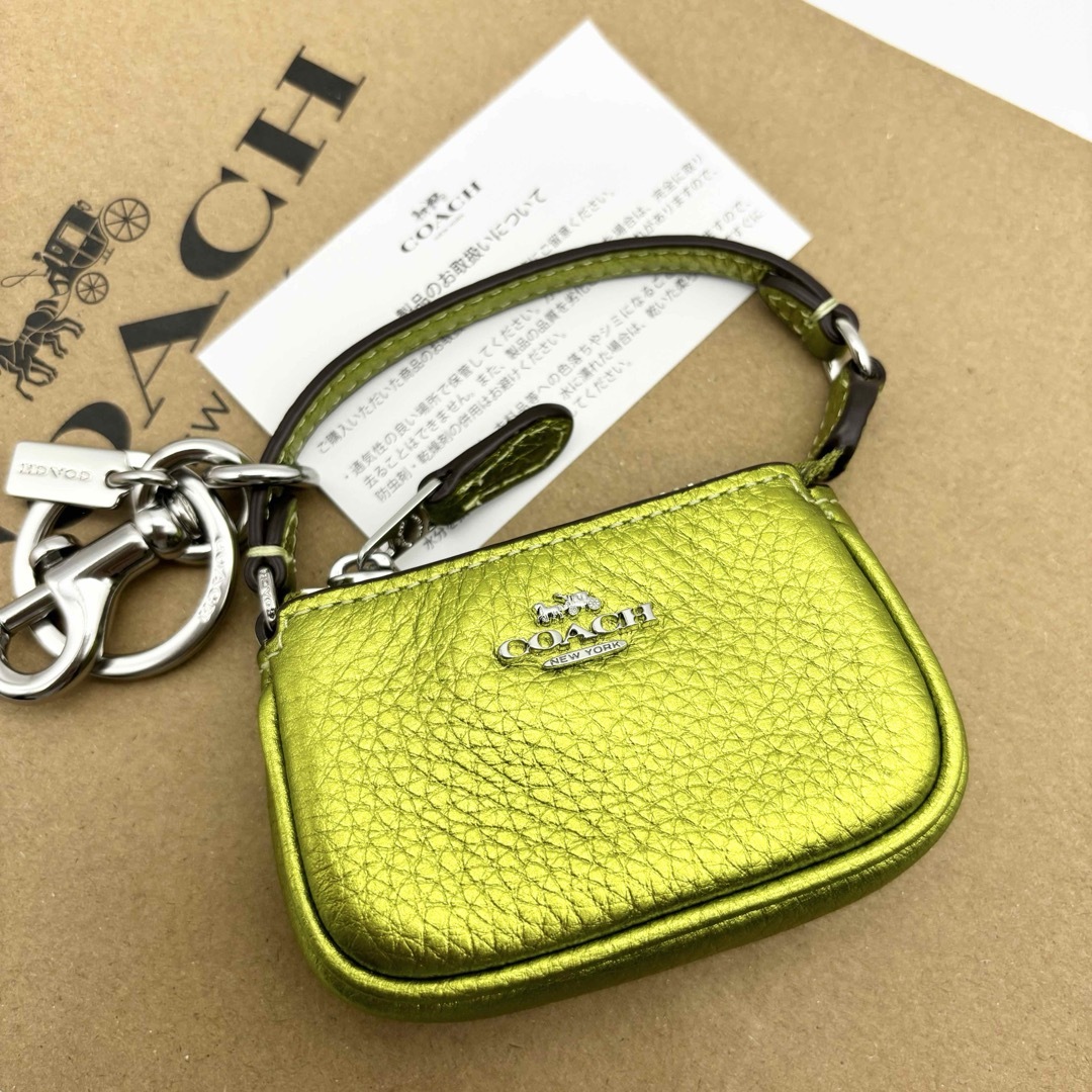 【COACH☆新品】ミニ ノリータ バッグ チャーム！メタリック！キーホルダー！キーホルダー