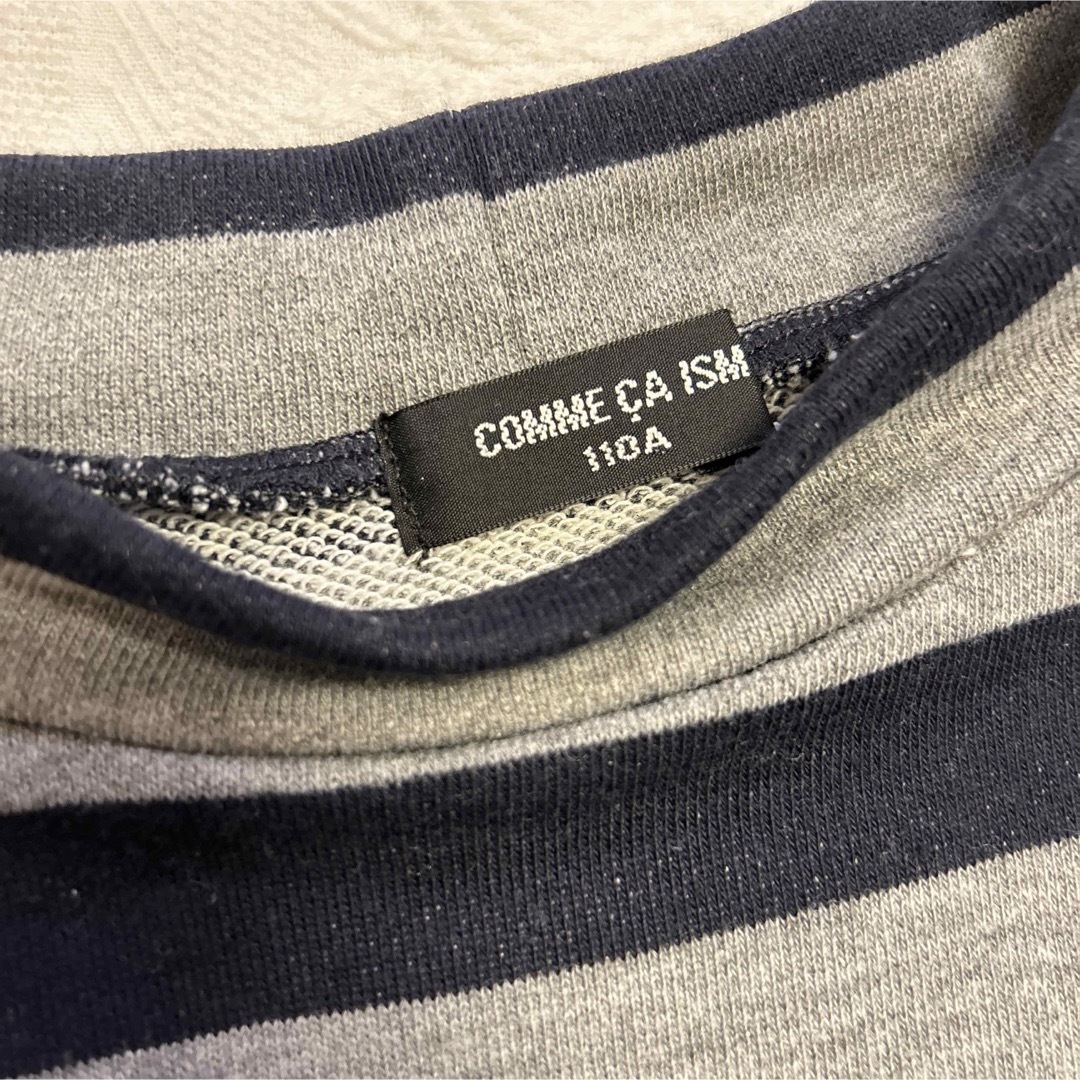 COMME CA ISM(コムサイズム)のCOMME CA ISM  ワンピース　長袖　ボーダー柄　110 キッズ/ベビー/マタニティのキッズ服女の子用(90cm~)(ワンピース)の商品写真