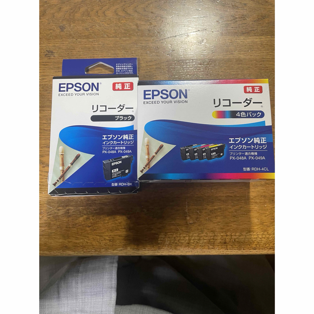 EPSON(エプソン)のEPSON 純正 インクカートリッジ　4色パック　ブラック単品　リコーダー インテリア/住まい/日用品のオフィス用品(その他)の商品写真