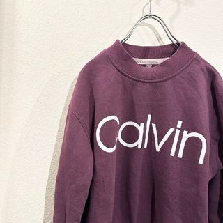 カルバンクライン(Calvin Klein)のカルバンクライン　Calvin Klein　スウェット　プリント　ボルドー(トレーナー/スウェット)