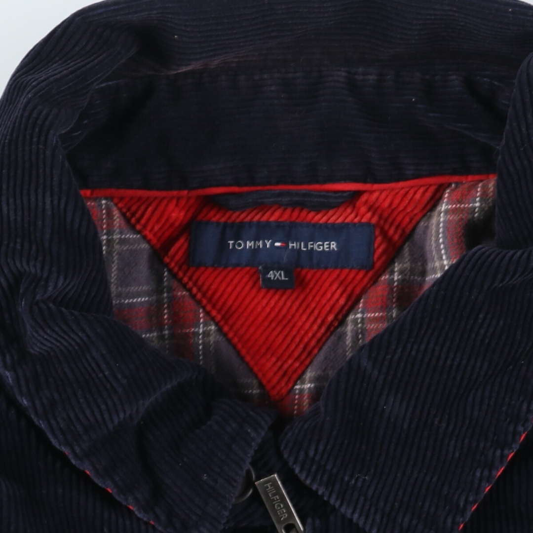 TOMMY HILFIGER(トミーヒルフィガー)の古着 ビッグサイズ トミーヒルフィガー TOMMY HILFIGER スイングトップタイプ 中綿入り コーデュロイジャケット メンズXXXXL /eaa407346 メンズのジャケット/アウター(Gジャン/デニムジャケット)の商品写真