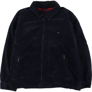 TOMMY HILFIGER - 古着 ビッグサイズ トミーヒルフィガー TOMMY HILFIGER スイングトップタイプ 中綿入り コーデュロイジャケット メンズXXXXL /eaa407346