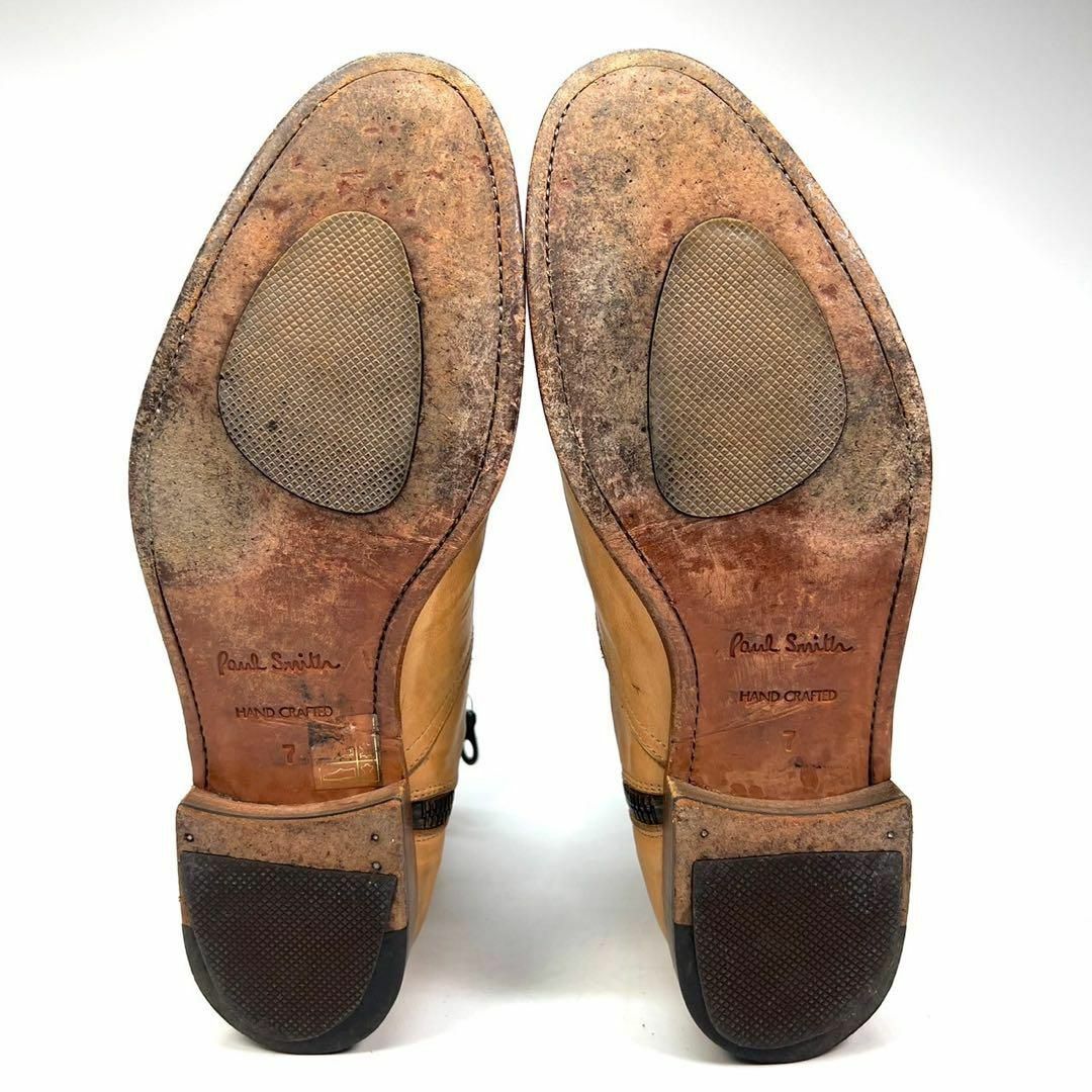 ポールスミス　サイドジップブーツ　パイソン　レザー メンズの靴/シューズ(ブーツ)の商品写真