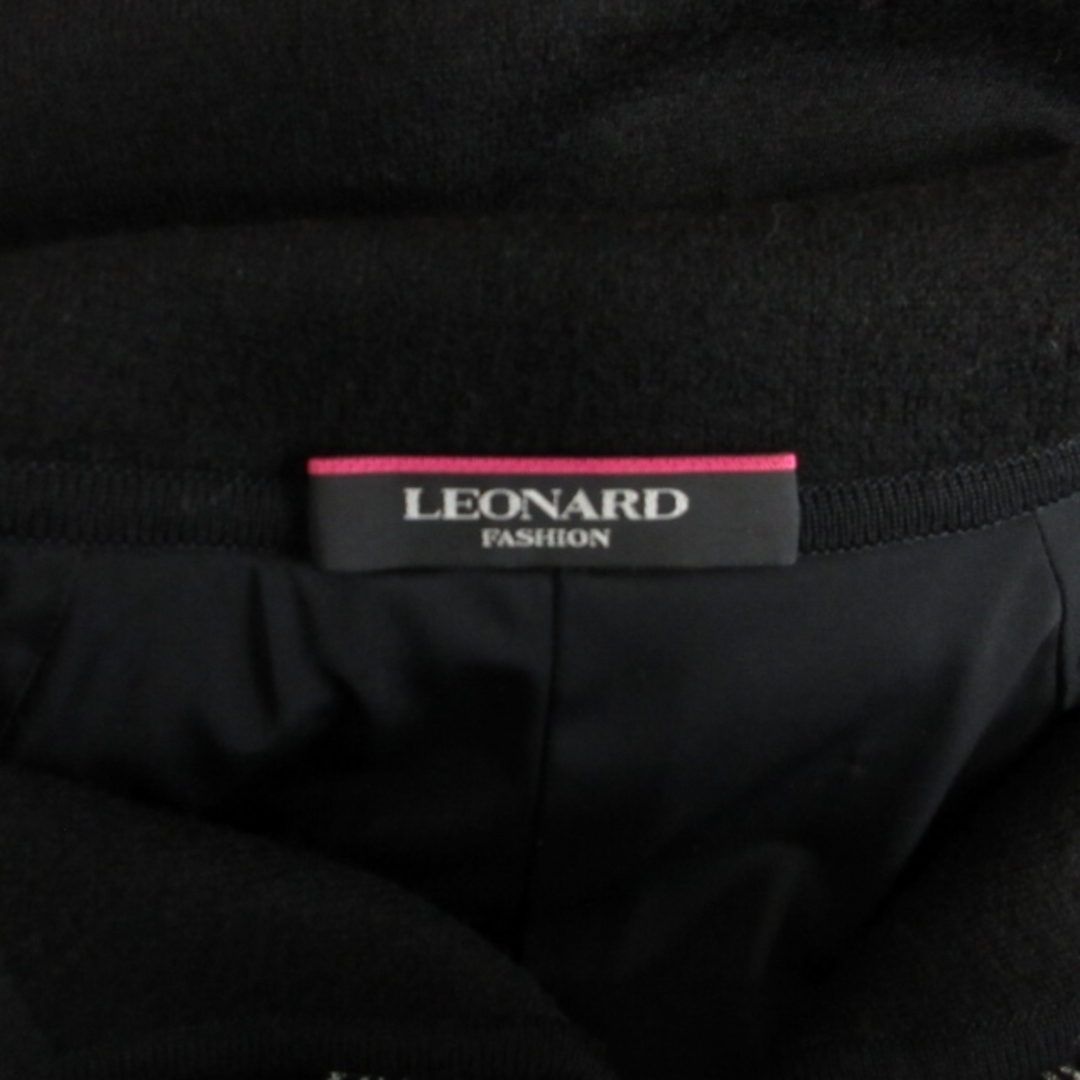 LEONARD(レオナール)のレオナール FASHION 箔プリントジャケット コート 黒 LL ■GY09 レディースのジャケット/アウター(その他)の商品写真