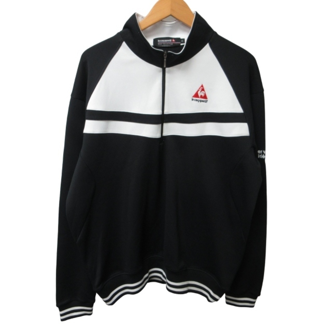 le coq sportif(ルコックスポルティフ)のルコックスポルティフ プルオーバー ハーフジップブルゾン 黒 LL ■GY09 メンズのジャケット/アウター(ブルゾン)の商品写真