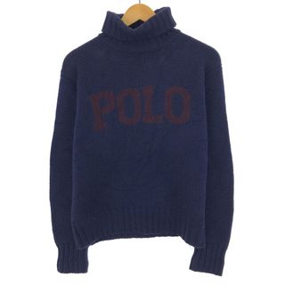 ラルフローレン(Ralph Lauren)の古着 ラルフローレン Ralph Lauren POLO by Ralph Lauren タートルネック ウールニットセーター レディースL /eaa407332(ニット/セーター)