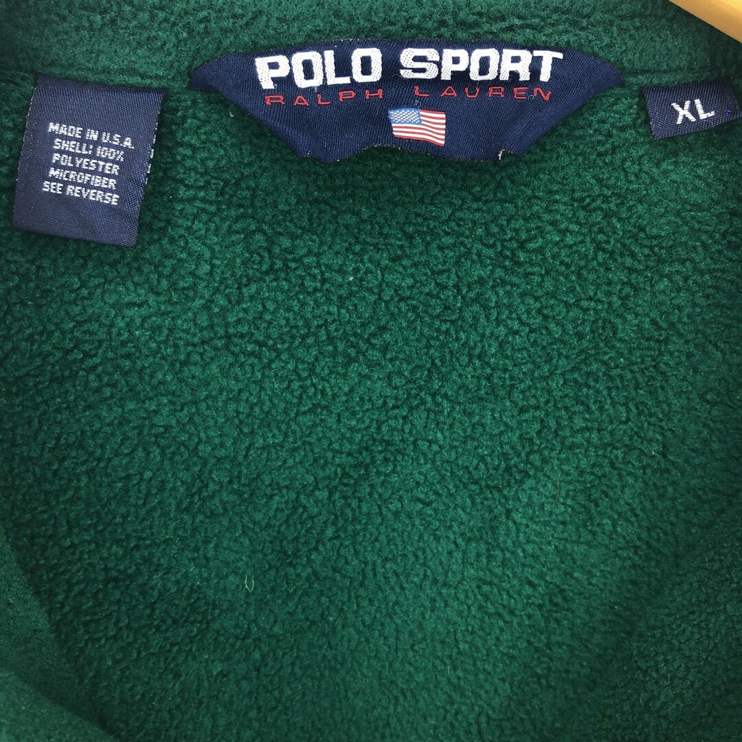 Ralph Lauren(ラルフローレン)の古着 90年代 ラルフローレン Ralph Lauren POLO SPORT ポロスポーツ スイングトップタイプ フリースジャケット USA製 メンズXL ヴィンテージ /evb003761 メンズのジャケット/アウター(その他)の商品写真