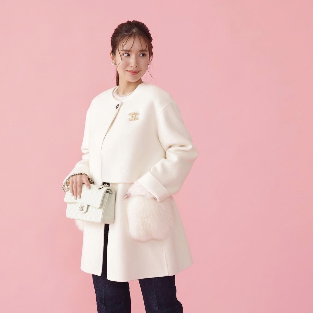 maison marble fur pocket coat maison marble fur pocket coat