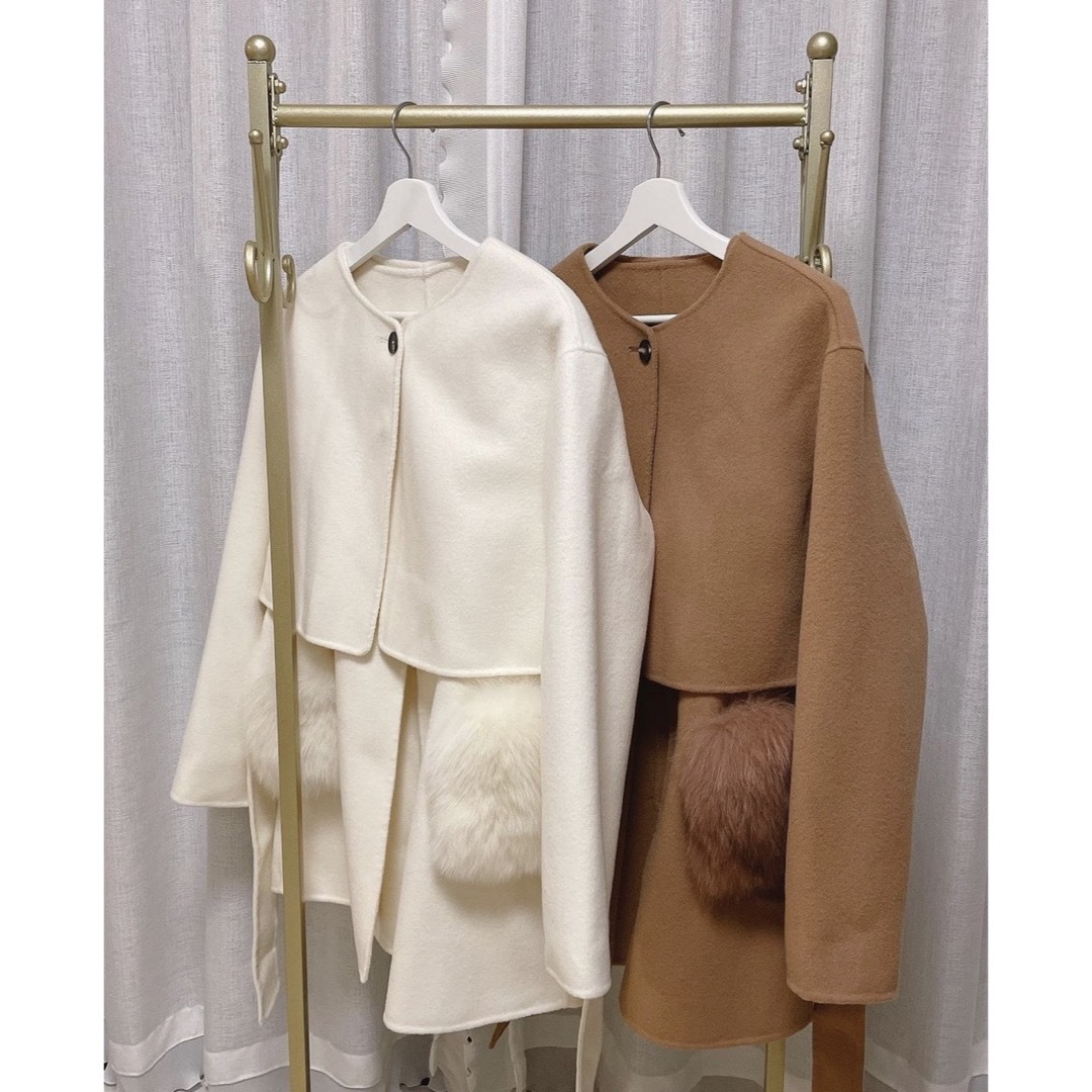 maison marble fur pocket coat maison marble fur pocket coat