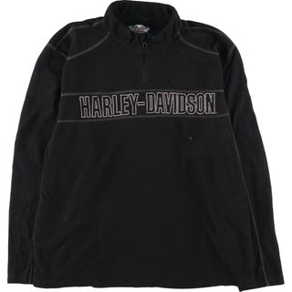 ハーレーダビッドソン(Harley Davidson)の古着 ハーレーダビッドソン Harley-Davidson ハーフジップ フリースプルオーバー メンズXL /eaa407812(その他)