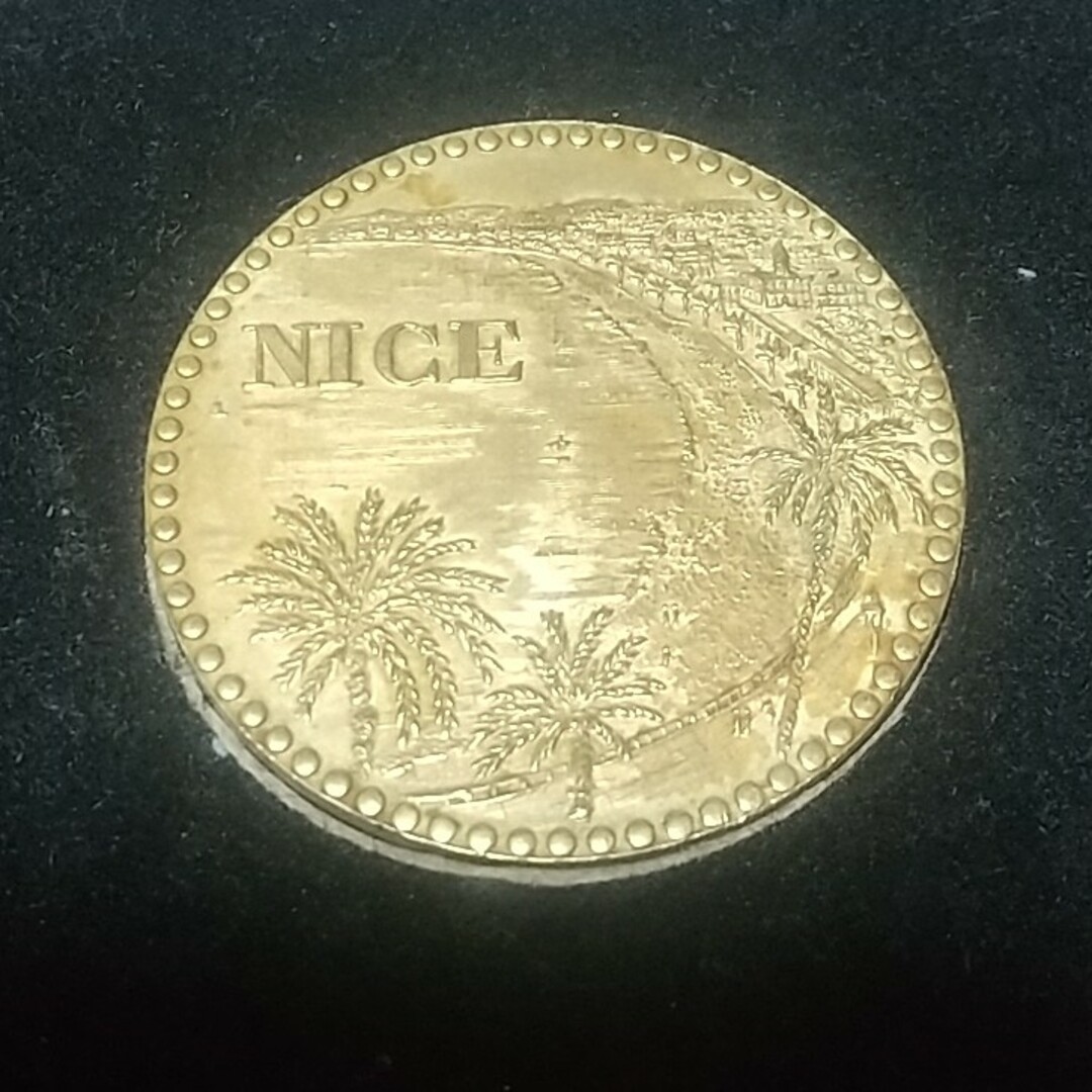 ニース　アンティーク　コイン-メダル　VILLE DE NICE　紋章 エンタメ/ホビーの美術品/アンティーク(金属工芸)の商品写真