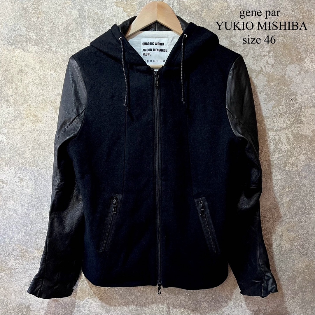 other - gene par YUKIO MISHIBA 袖レザージャケットの通販 by other - gene par YUKIO MISHIBA 袖レザージャケットの通販 by
