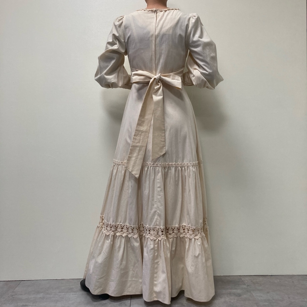 GUNNE SAX(ガニーサックス)の古着 70年代 ガンネサックス GUNNE SAX Jessica キルティング マキシ丈 長袖 フレア ワンピース USA製 レディースM ヴィンテージ /eva000596 レディースのワンピース(その他)の商品写真