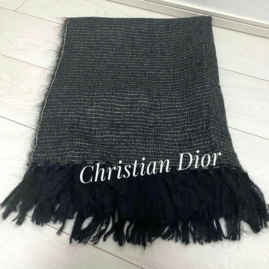 クリスチャンディオール DIOR Dior ストール ショール ブラック小物