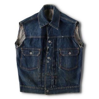 リーバイス(Levi's)の古着 50年代 リーバイス Levi's 507XX セカンド 2nd カットオフ デニムベスト メンズS ヴィンテージ /eva000772(ベスト)