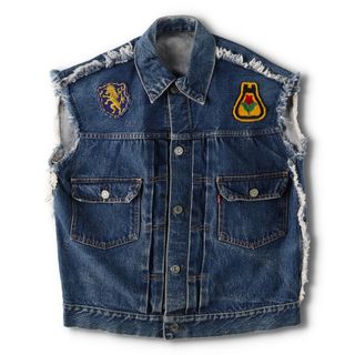 リーバイス(Levi's)の古着 50年代 リーバイス Levi's 507XX セカンド 2nd カットオフ デニムベスト メンズS ヴィンテージ /eva000773(ベスト)