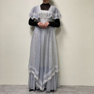 ガニーサックス(GUNNE SAX)の古着 70年代 ガンネサックス GUNNE SAX Jessica 花柄 マキシ丈 ノースリーブワンピース USA製 レディースM ヴィンテージ /eva001370(その他)