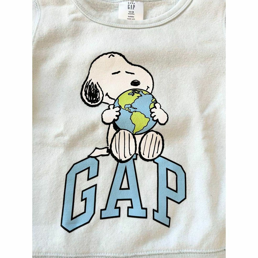 GAP(ギャップ)のGAP 裏起毛トレーナー　80cm　スヌーピー　2着　双子 キッズ/ベビー/マタニティのベビー服(~85cm)(トレーナー)の商品写真