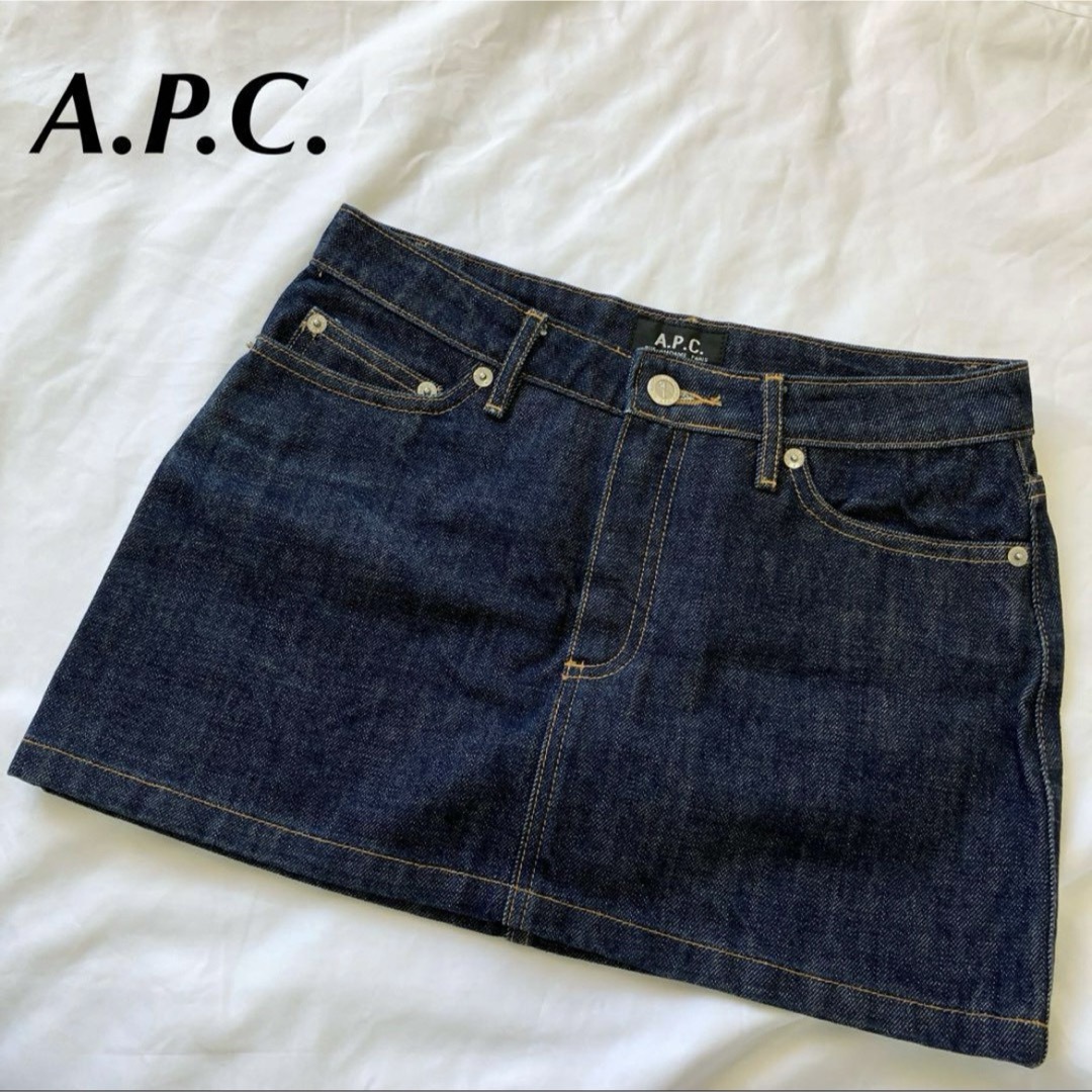 A.P.C アーペーセー　デニム　ミニスカート　インディゴ　Sサイズ | フリマアプリ ラクマ