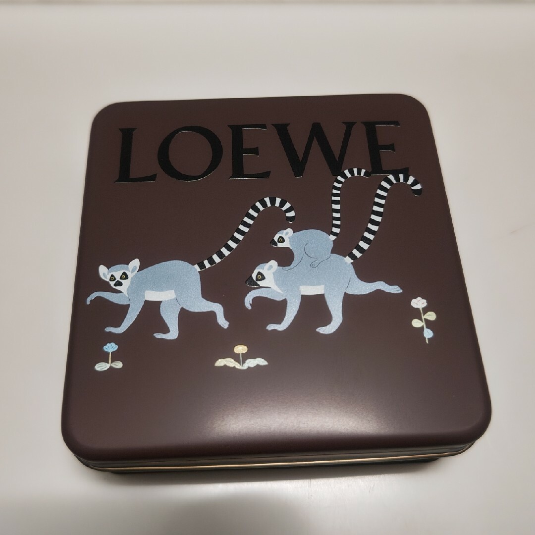 LOEWE　スナ・フジタ　コラボ　クッキー缶　ワオキツネザル