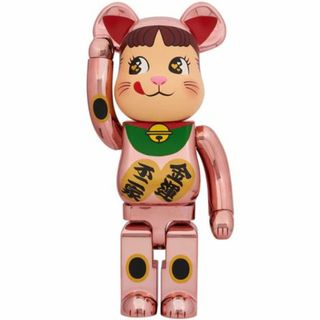 メディコムトイ(MEDICOM TOY)のBE@RBRICK 招き猫 ペコちゃん 金運 ダブル小判 桃金メッキ 1000％(その他)