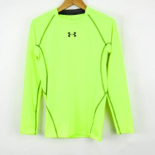 アンダーアーマー Tシャツ 長袖 ストレッチ スポーツウエア トップス メンズ MDサイズ イエロー UNDER ARMOUR(Tシャツ/カットソー(七分/長袖))