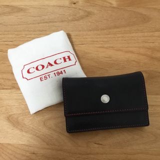 コーチ(COACH)の最終価格【COACH コーチ】名刺入れ　カードケース　ネイビー(名刺入れ/定期入れ)