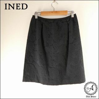 イネド(INED)のINED イネド レディース スカート ひざ丈 Lサイズ 日本製(ひざ丈スカート)