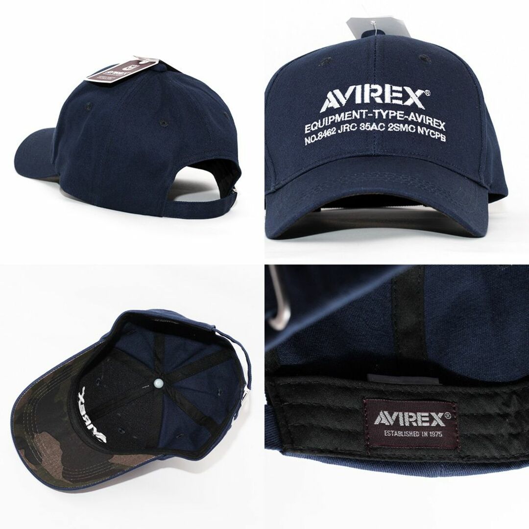 AVIREX(アヴィレックス)のローキャップ 帽子 AVIREX LOW ネイビー 14534000-49 メンズの帽子(キャップ)の商品写真