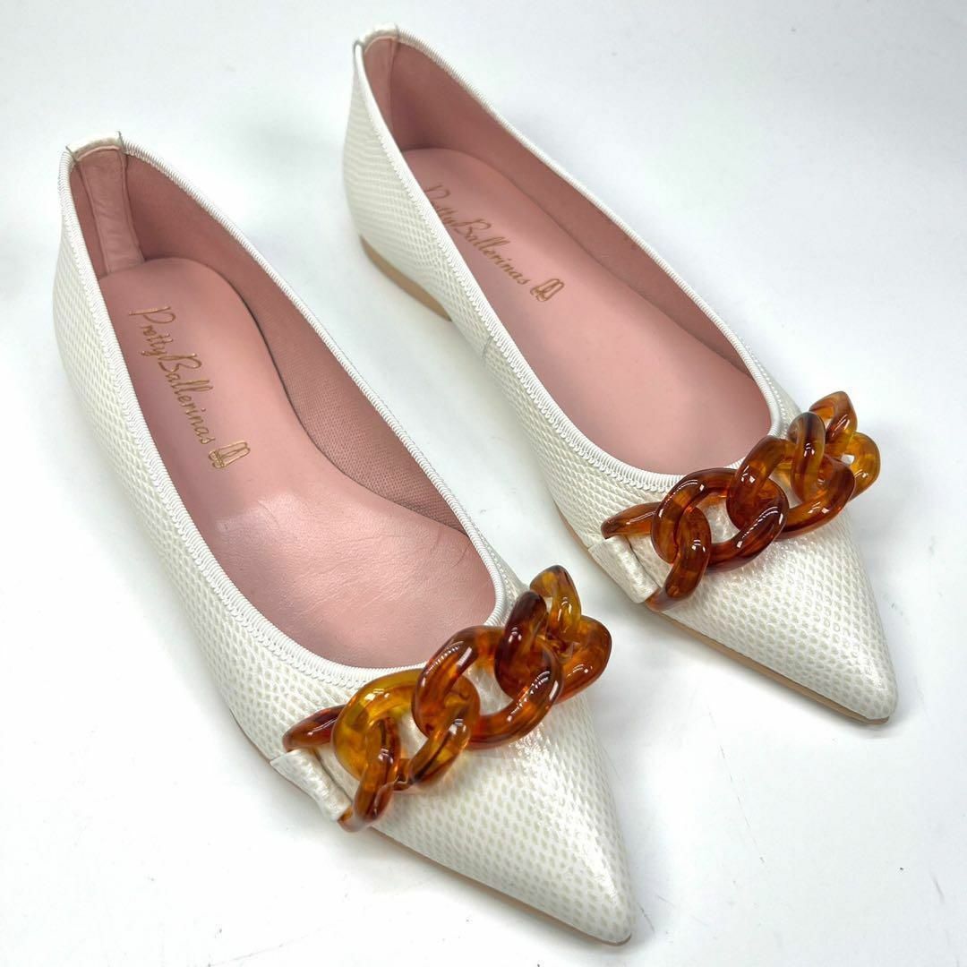 プリティバレリーナ　フラットシューズ　チェーン レディースの靴/シューズ(バレエシューズ)の商品写真