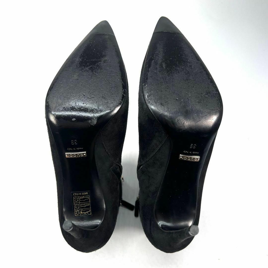 Gucci(グッチ)のGUCCI グッチ　ショートブーツ　サイドジップ　ホースビット　スエード レディースの靴/シューズ(ブーツ)の商品写真