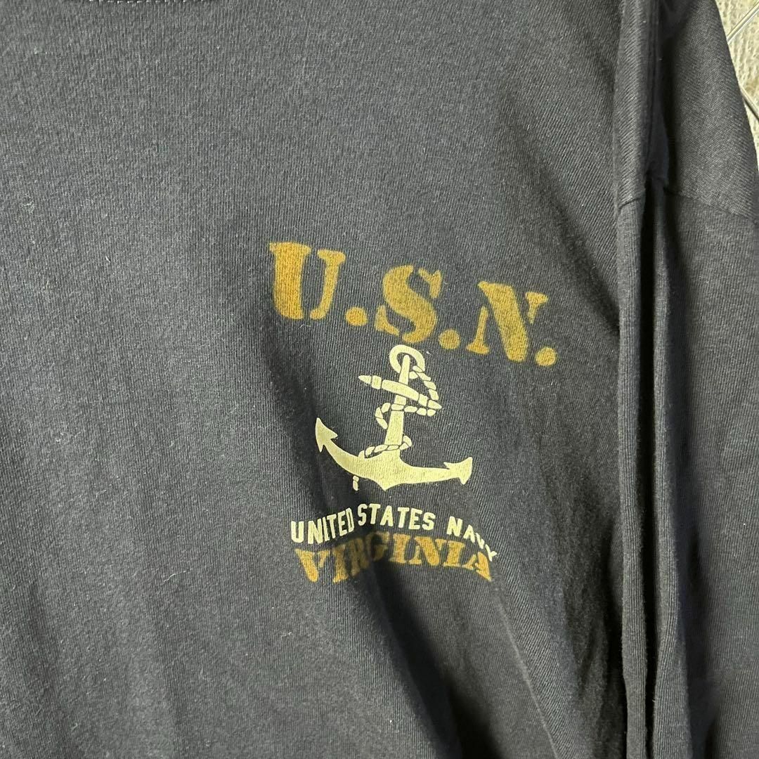 ヒューストン　U.S.NAVY アメリカ海軍　ロンT XLサイズ メンズのトップス(Tシャツ/カットソー(七分/長袖))の商品写真