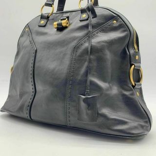 イヴサンローラン(Yves Saint Laurent)の【極美品】サンローラン　ミューズ　エディターズバッグ　トートバッグ　XLサイズ(ボストンバッグ)