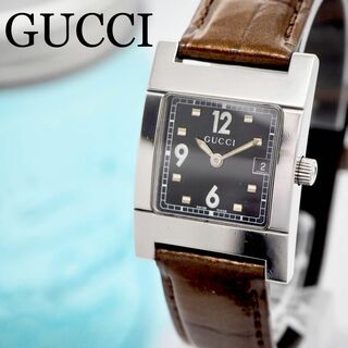 グッチ(Gucci)の549 GUCCI グッチ時計　レディース腕時計　箱付き　スクエア　ブラック(腕時計)
