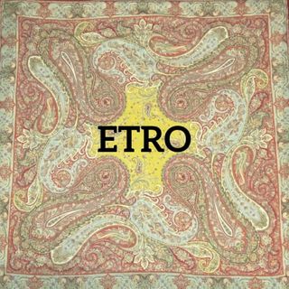 ETRO - ★ETRO★ ストール ペイズリー柄 ウール シルク レンガ色 ベージュ カーキ