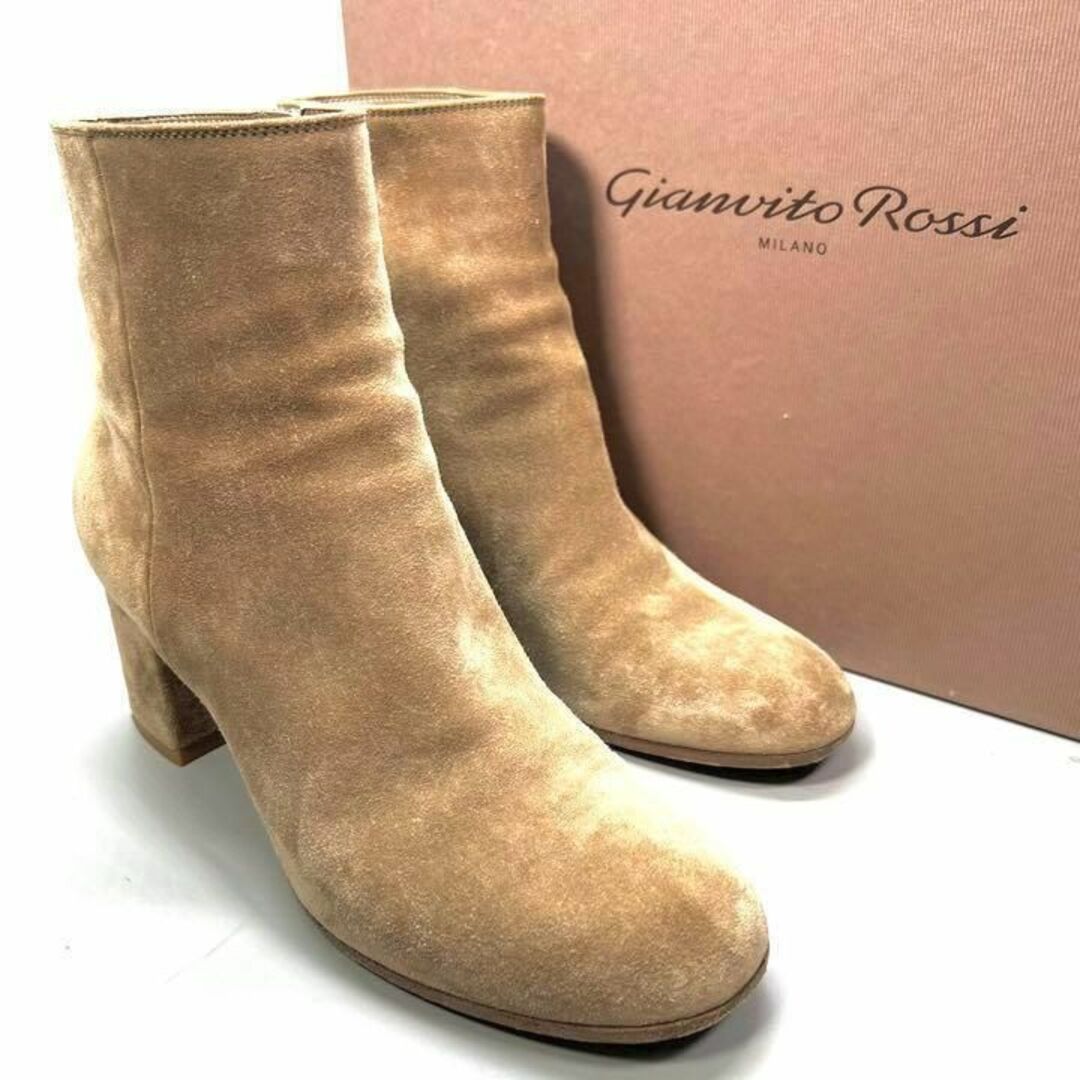 ゆうこりんレディース→Gianvito Rossi ジャンヴィットロッシ ショートブーツ　スエード