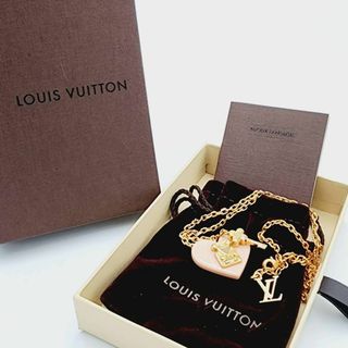 ルイヴィトン(LOUIS VUITTON)の★ルイヴィトン★ ネックレス パンダンティフロックミー ハート ピンク ゴールド(ネックレス)