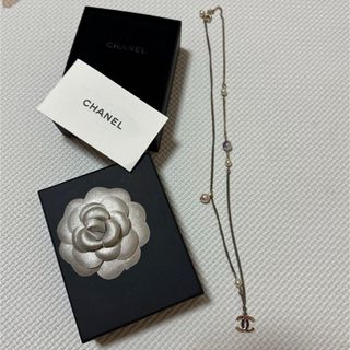 シャネル(CHANEL)のCHANEL パールロゴネックレス　ヴィンテージ　シャネル(ネックレス)