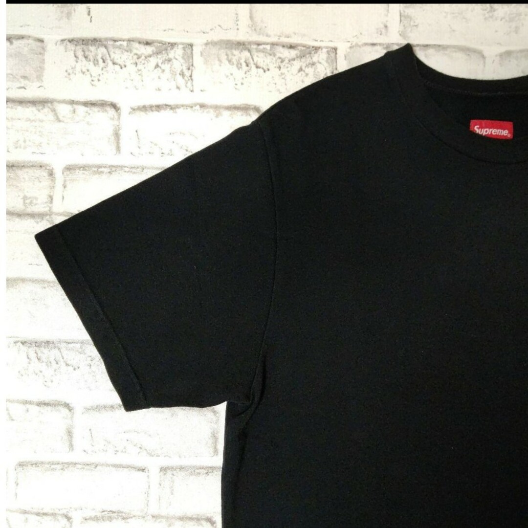 【※希少】supreme シュプリームスモールボックス刺繍ロゴ tシャツ 黒Lsupreme
