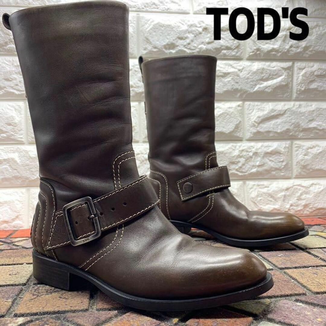 TOD'S(トッズ)のTOD'S トッズ　ロングブーツ　レザー　ミドル レディースの靴/シューズ(ブーツ)の商品写真