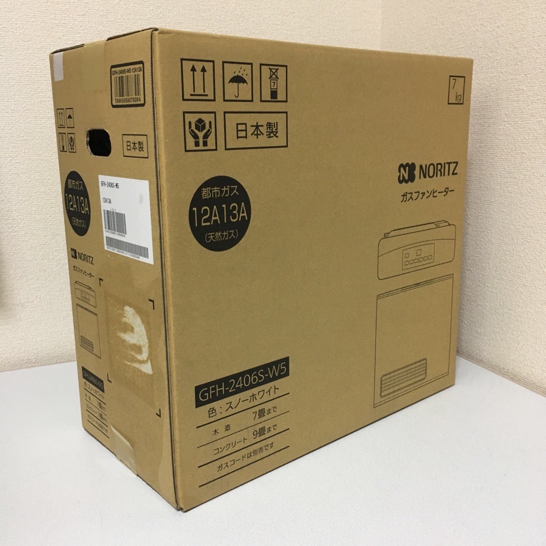 ノーリツ ガスファンヒーター GFH-2406S-W5 都市ガス7〜9畳 未使用