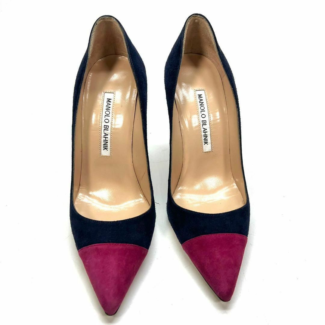 MANOLO BLAHNIK(マノロブラニク)のMANOLO BLAHNIK マノロブニク　パンプス　バイカラー レディースの靴/シューズ(ハイヒール/パンプス)の商品写真