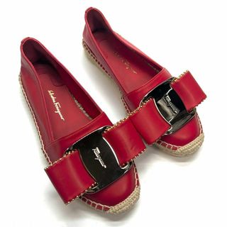 サルヴァトーレフェラガモ(Salvatore Ferragamo)の【未使用品】サルヴァトーレフェラガモ エスパドリーユ　ヴァラ　モカシン(スリッポン/モカシン)