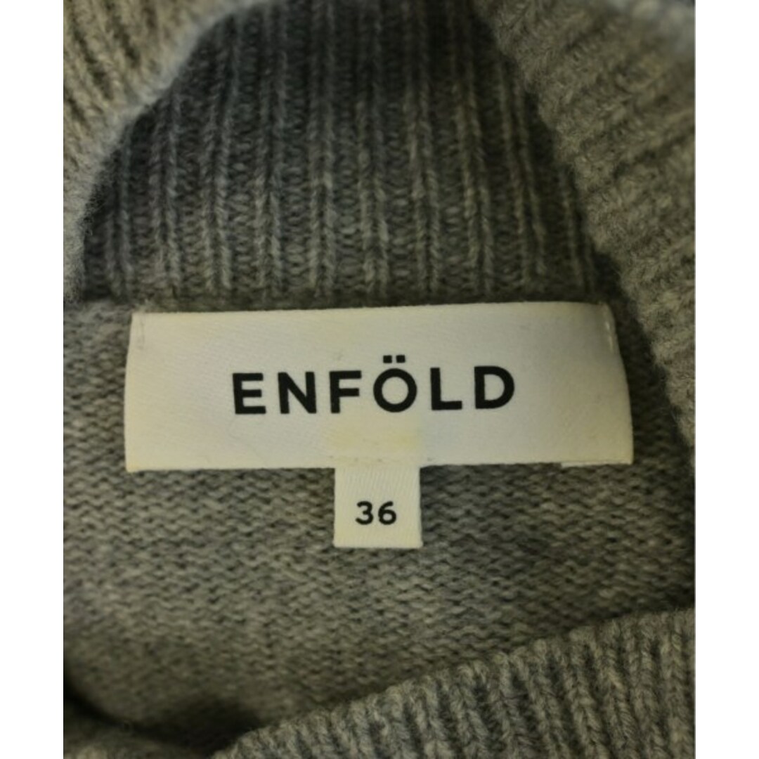 ENFOLD(エンフォルド)のENFOLD エンフォルド ワンピース 36(S位) グレー 【古着】【中古】 レディースのワンピース(ひざ丈ワンピース)の商品写真