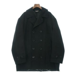 ブラックコムデギャルソン(BLACK COMME des GARCONS)のBLACK COMME des GARCONS ピーコート M 黒 【古着】【中古】(ピーコート)