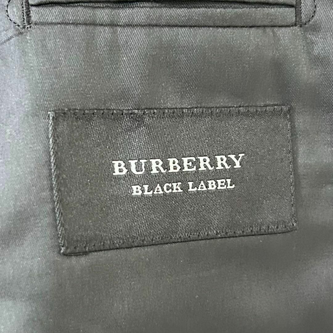 BURBERRY BLACK LABEL(バーバリーブラックレーベル)の希少＊バーバリーブラックレーベル　セットアップスーツ　チェック　ウール　濃紺　黒 メンズのスーツ(セットアップ)の商品写真