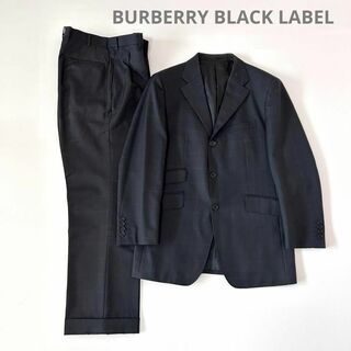 バーバリーブラックレーベル(BURBERRY BLACK LABEL)の希少＊バーバリーブラックレーベル　セットアップスーツ　チェック　ウール　濃紺　黒(セットアップ)